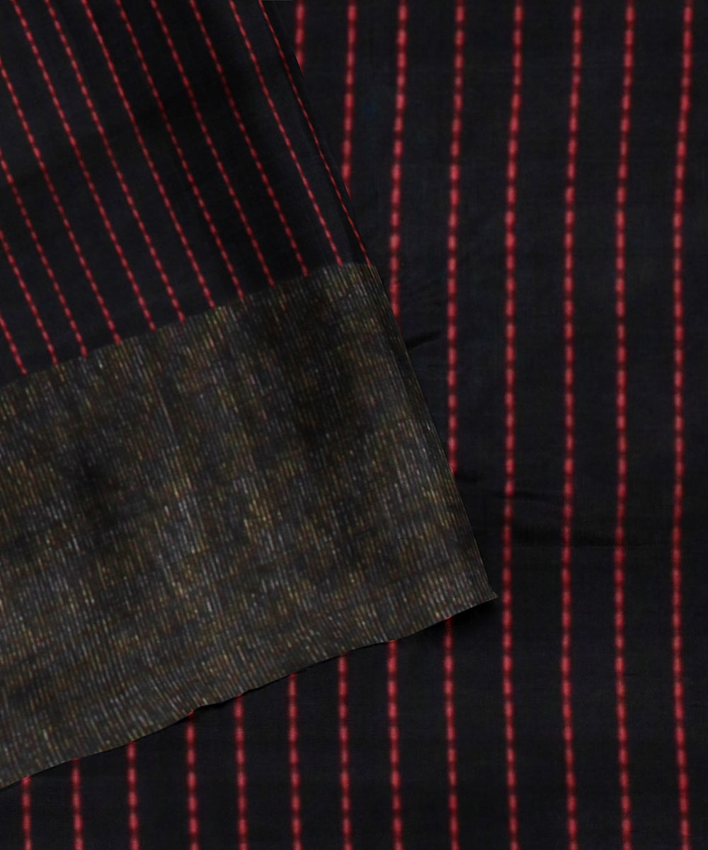 Maroon black raw silk handloom bhagalpur saree