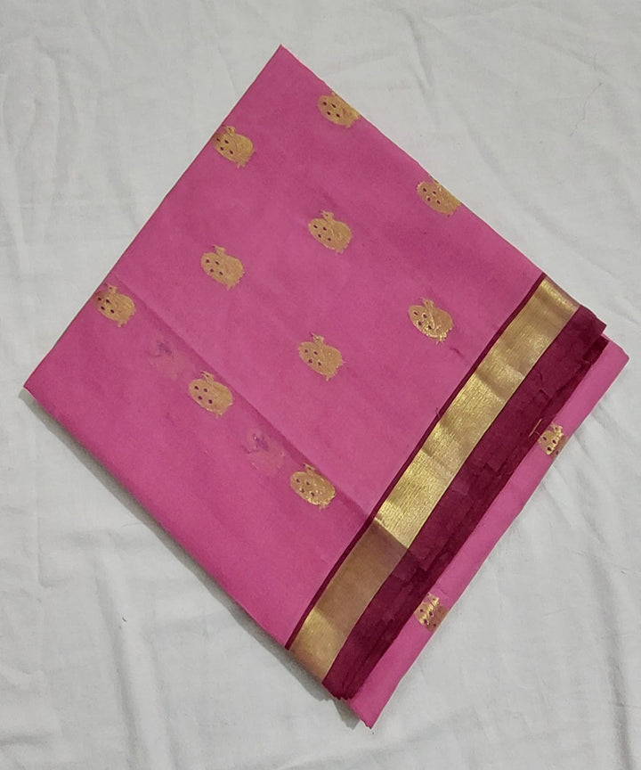 Pink venkatagiri handloom cotton saree