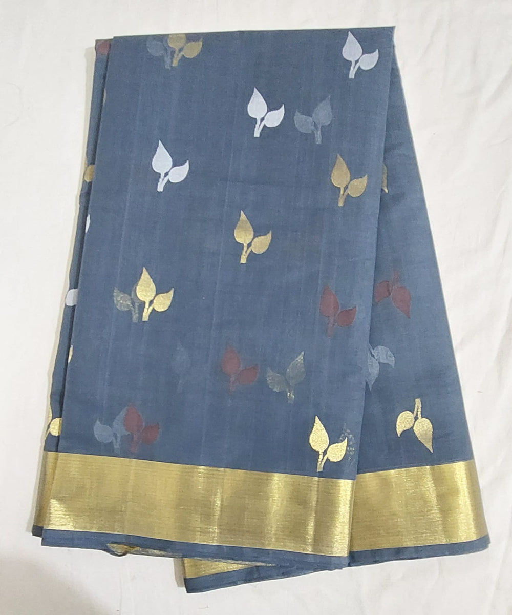 Navy blue venkatagiri handloom cotton saree
