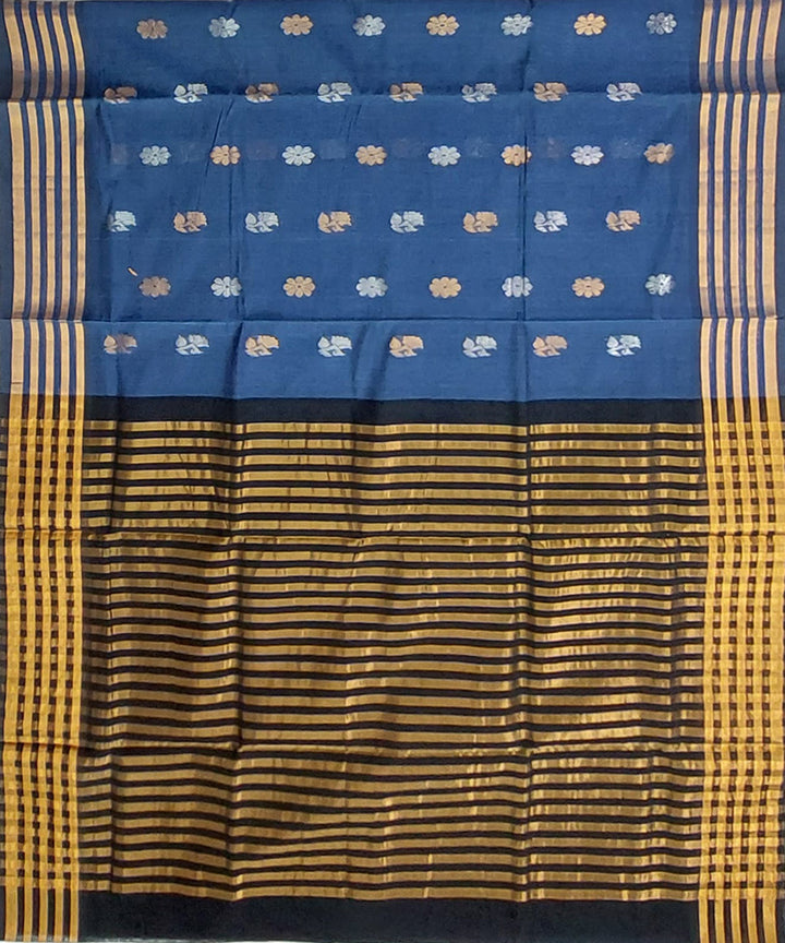 Blue striped pallu venkatagiri handloom cotton saree