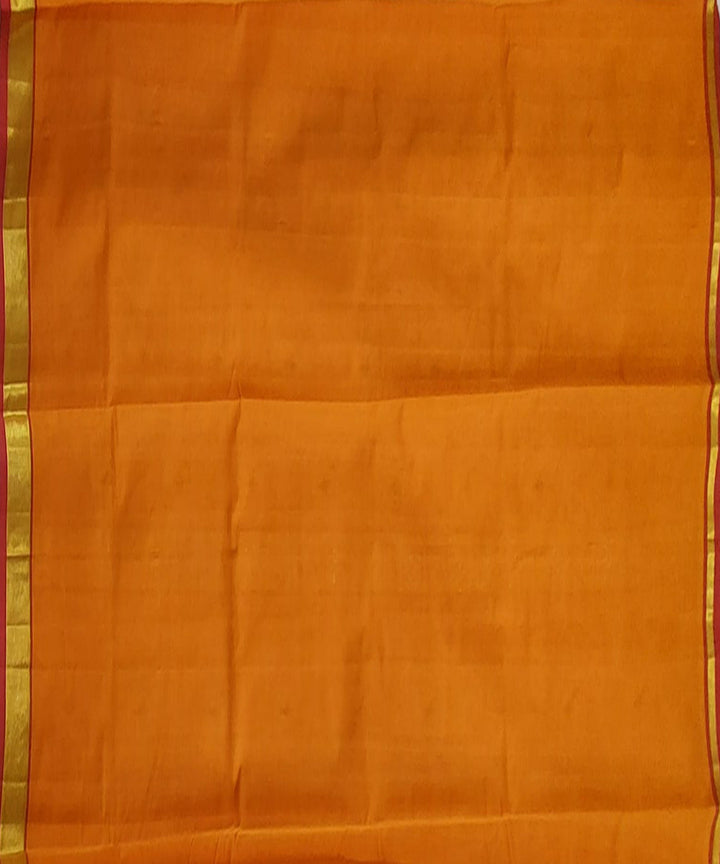 Mustard venkatagiri handloom cotton saree