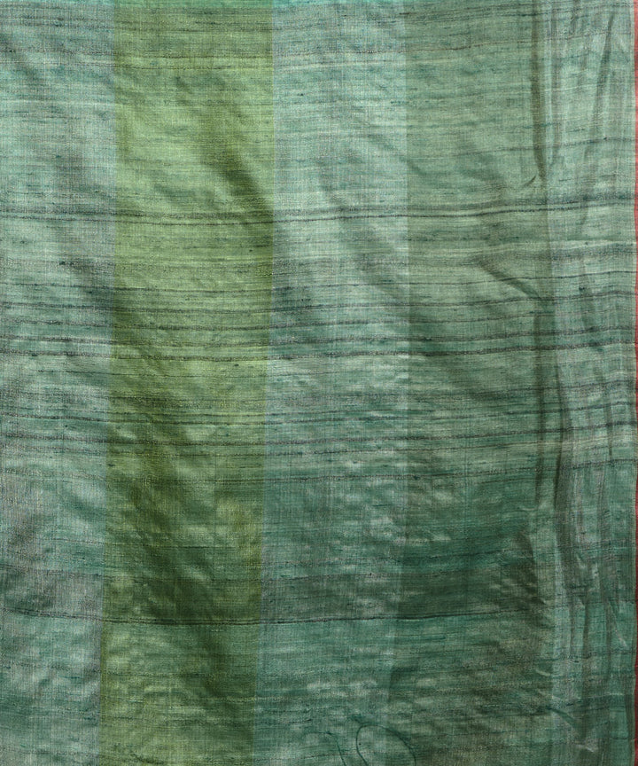 Green zari tussar silk hand woven chhattisgarh kosa saree