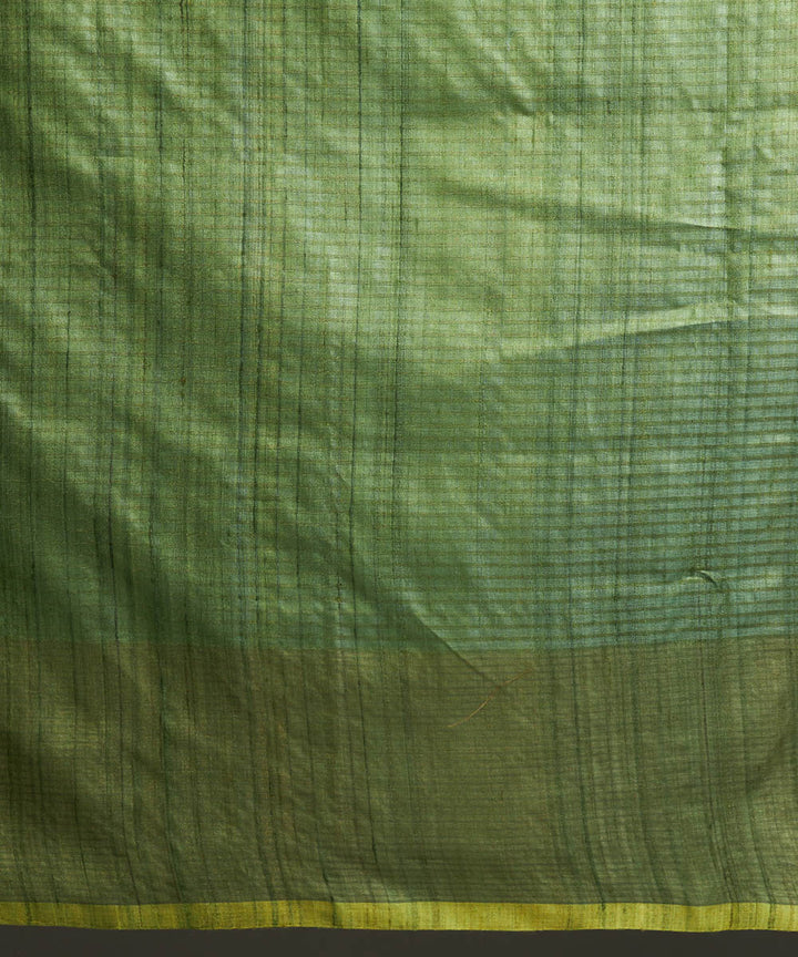 Aqua blue tussar silk hand woven chhattisgarh kosa saree