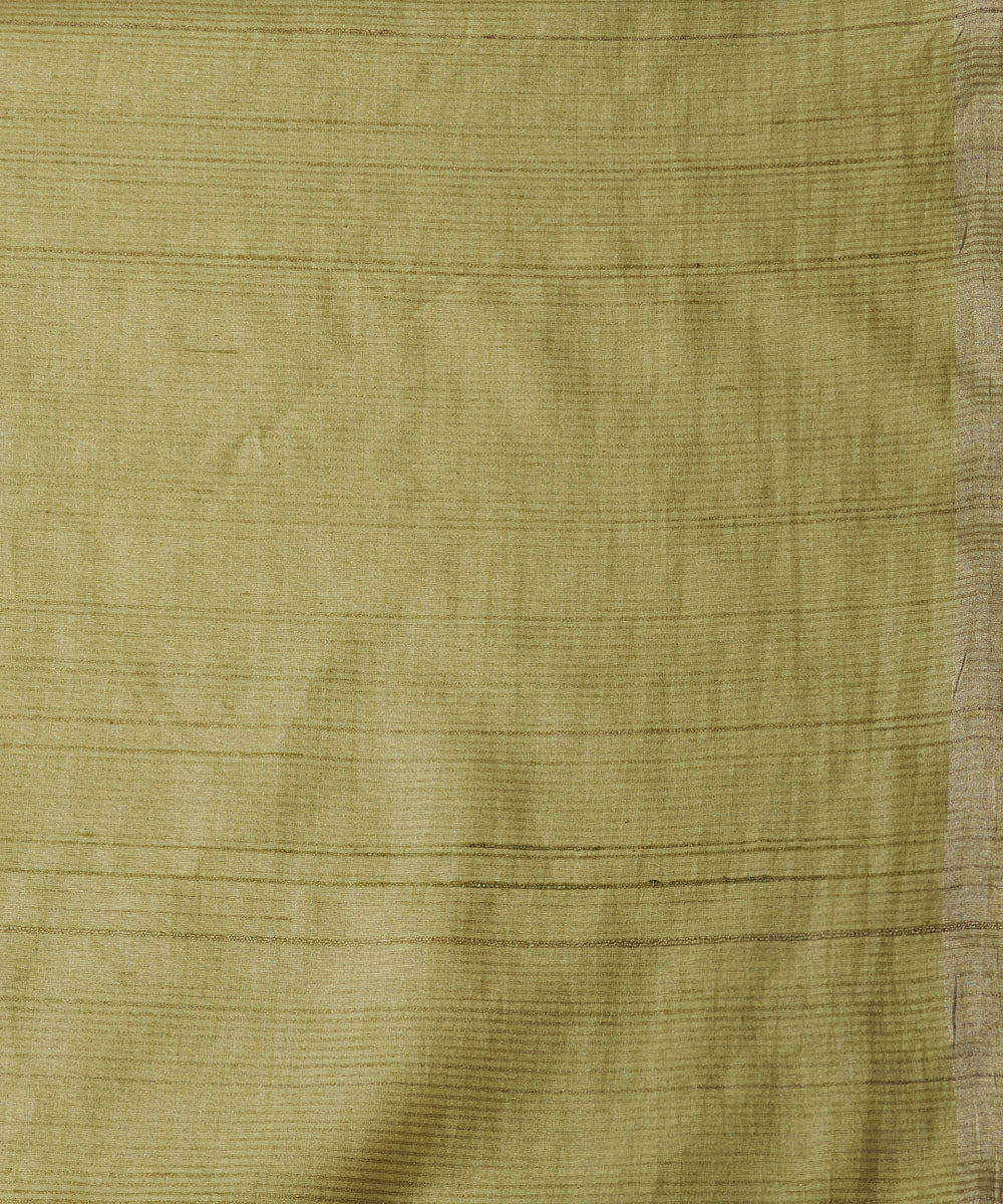 Guava green tussar silk hand woven chhattisgarh kosa saree