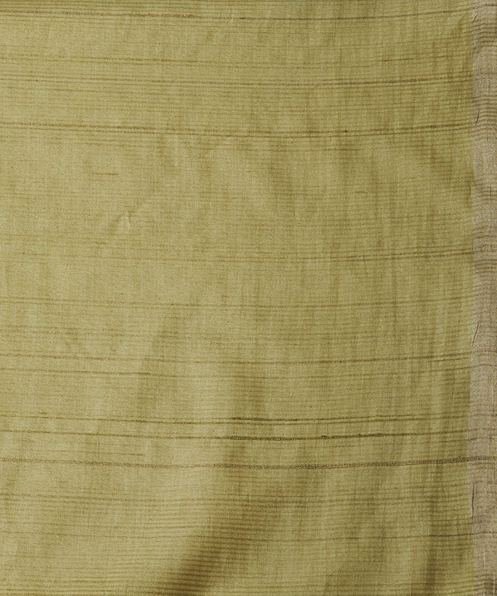 Guava green tussar silk hand woven chhattisgarh kosa saree