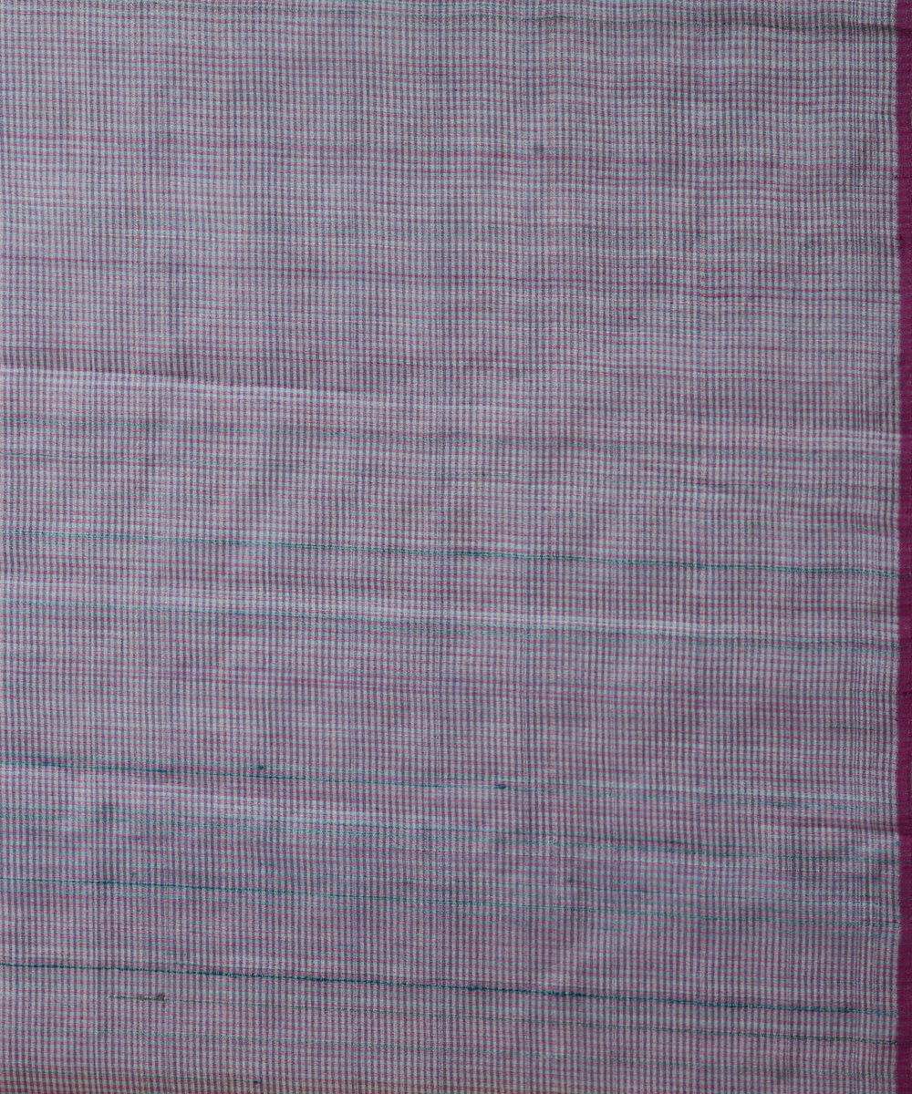 Denim blue grey tussar silk hand woven chhattisgarh kosa saree