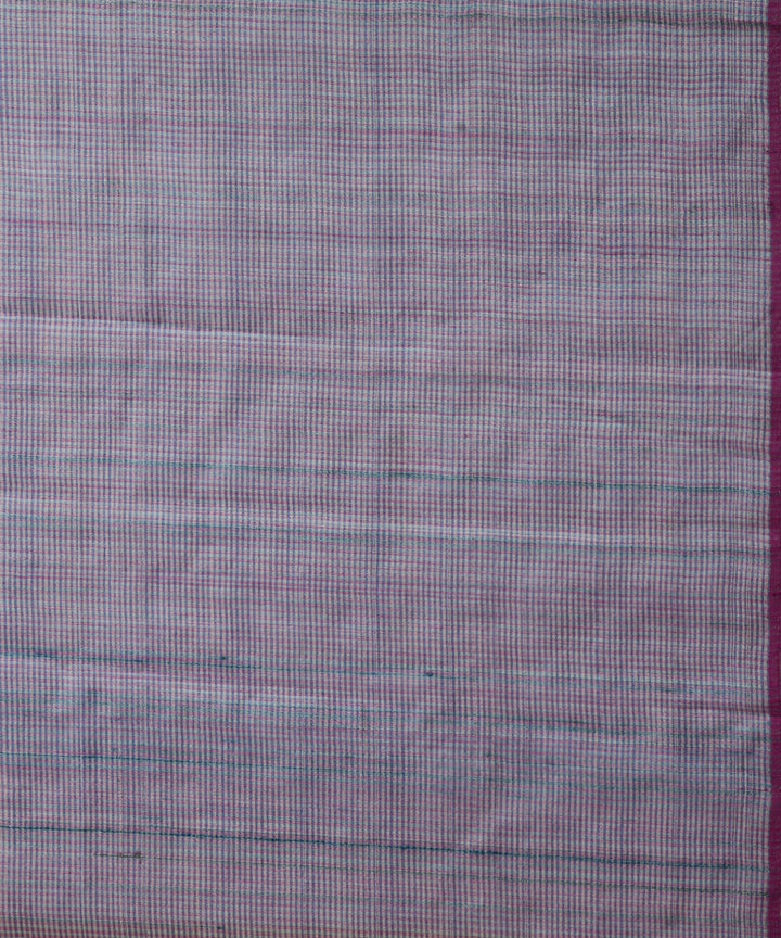 Denim blue grey tussar silk hand woven chhattisgarh kosa saree