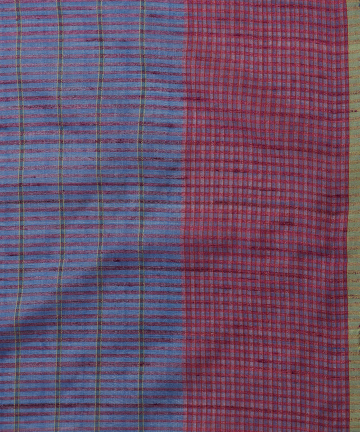 Pistachio chhattisgarh kosa tussar silk hand woven saree