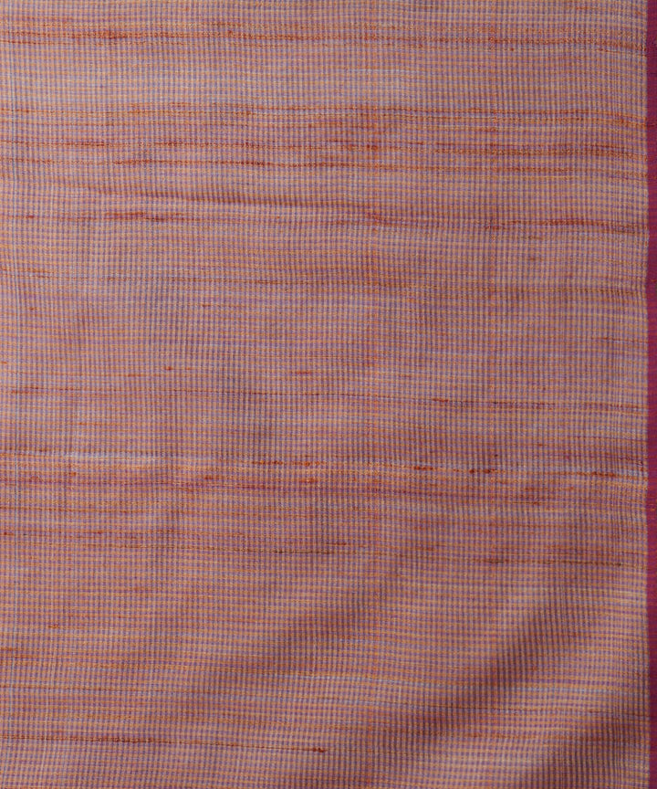 Dusky blue grey tussar silk hand woven chhattisgarh kosa saree