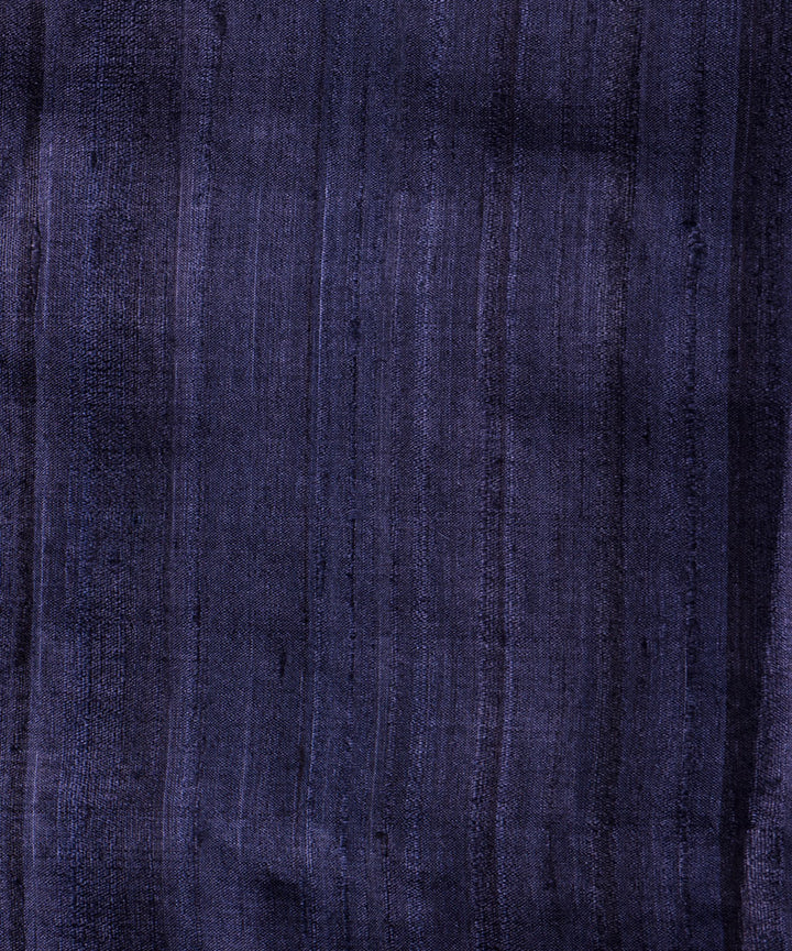 Deep blue tussar silk hand woven chhattisgarh kosa saree