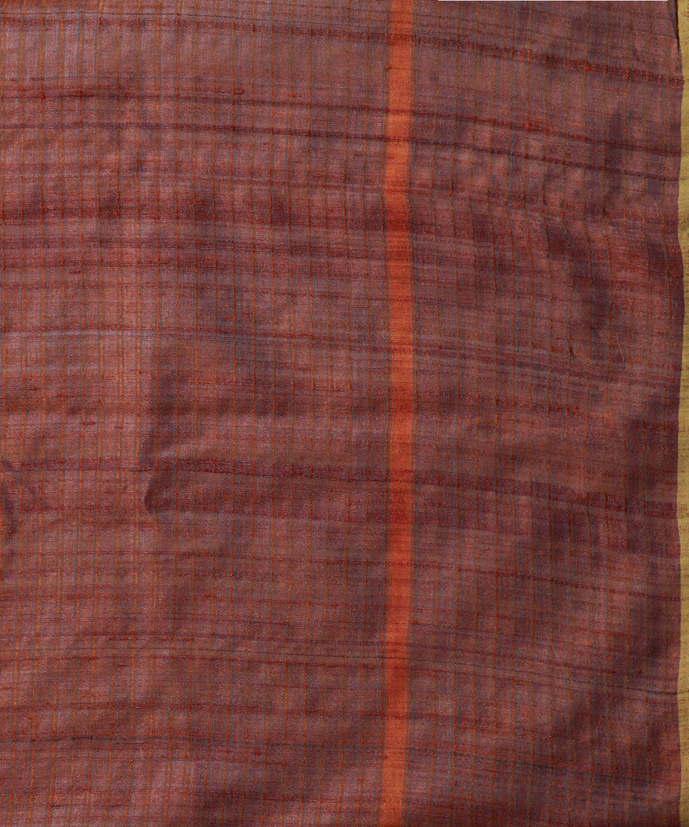 Lavender persian blue tussar silk handwoven chhattisgarh kosa saree