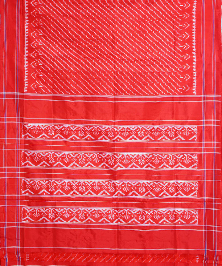 Red all over handwoven pochampally ikat silk saree