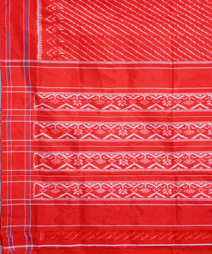 Red all over handwoven pochampally ikat silk saree