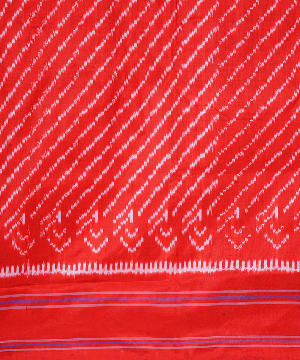 Red all over handwoven pochampally ikat silk saree