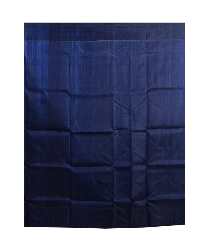 Navy blue silk handloom saree