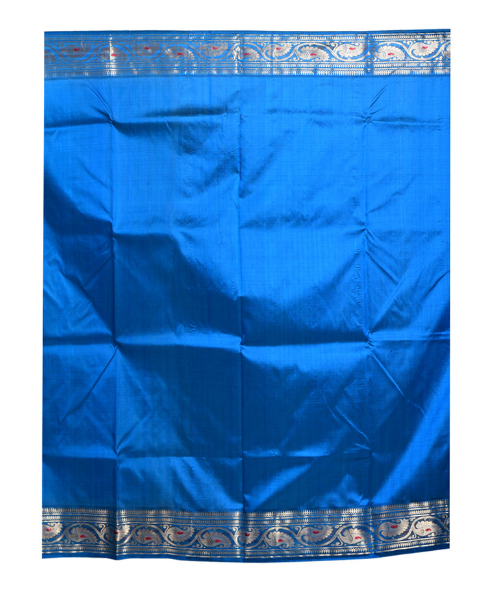 Navy blue handloom silk saree