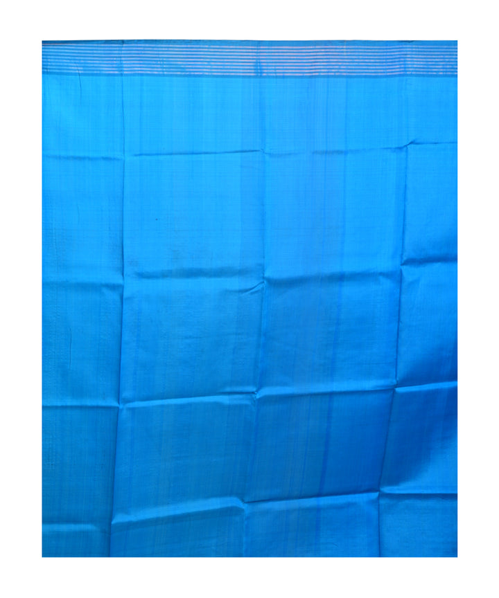 Navy blue handwoven silk saree