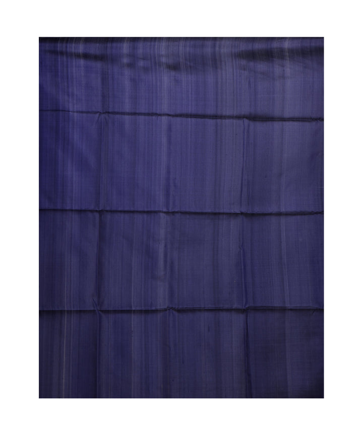 White navy blue handwoven silk saree