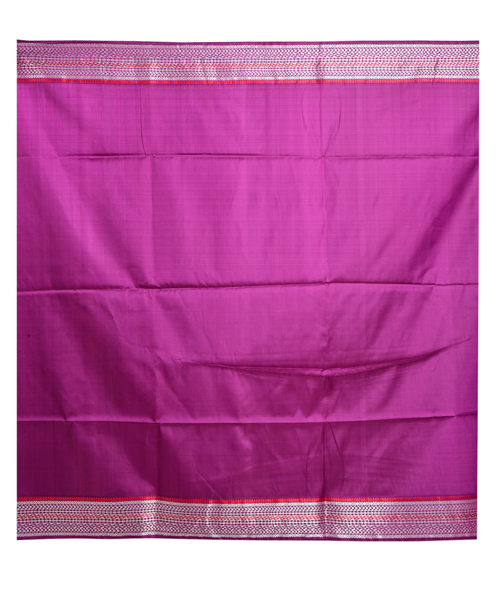 Purple handwoven silk saree