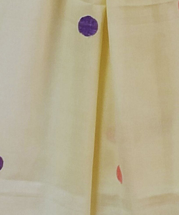 Offwhite handwoven cotton jamdani stole