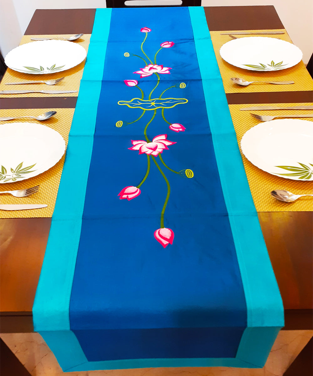 Embroidered Silk Table Runner