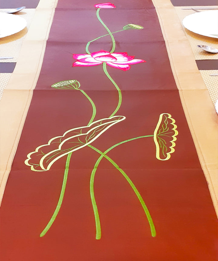 Silk Embroidered Table Runner