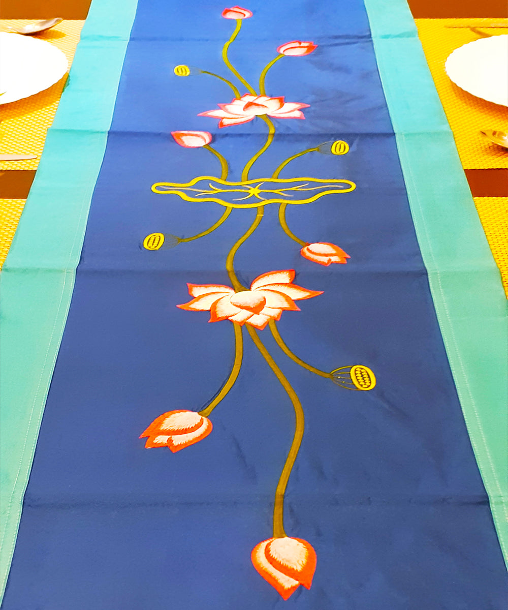 Embroidered Silk Table Runner