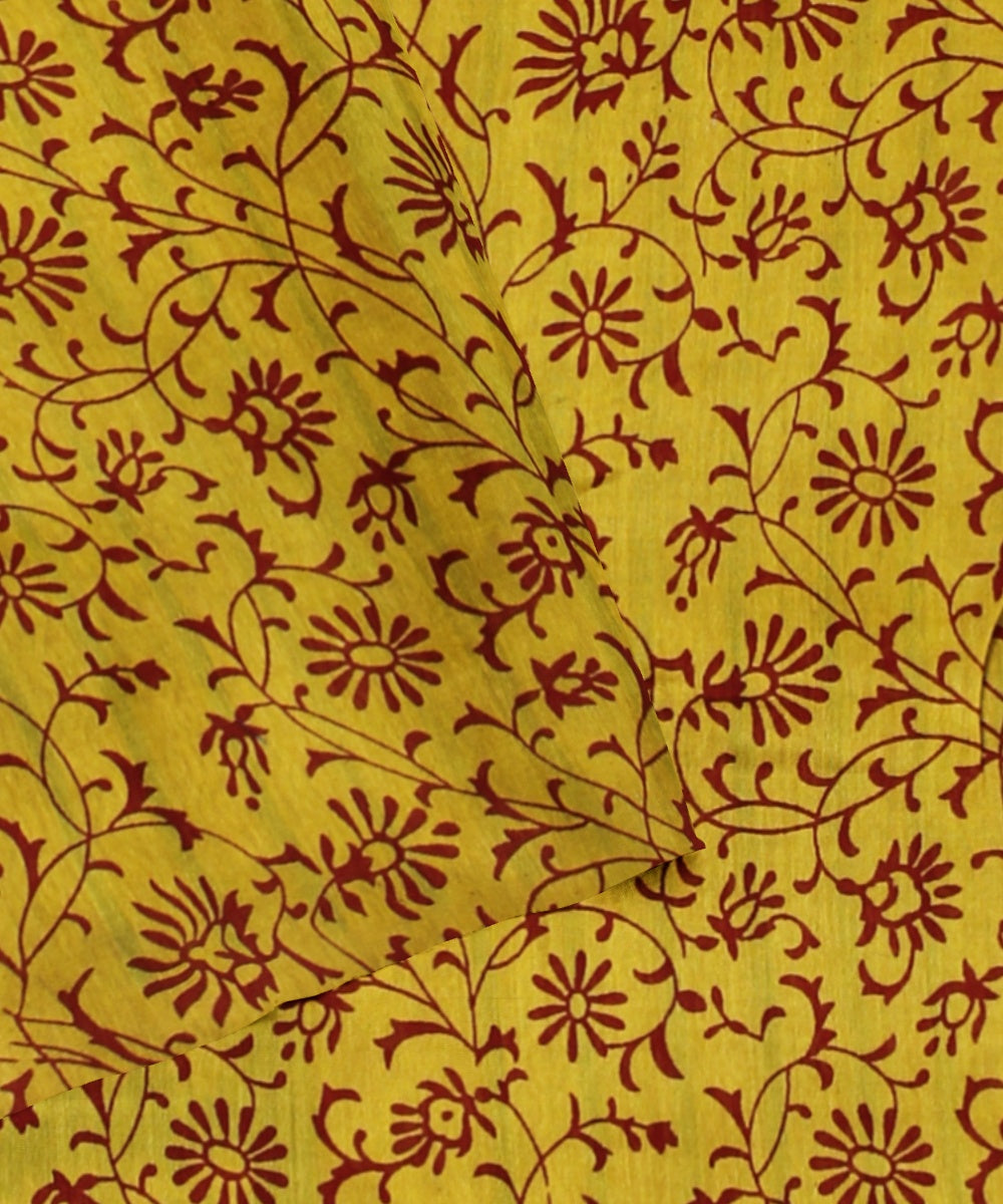 Maroon black cotton silk handloom chanderi saree