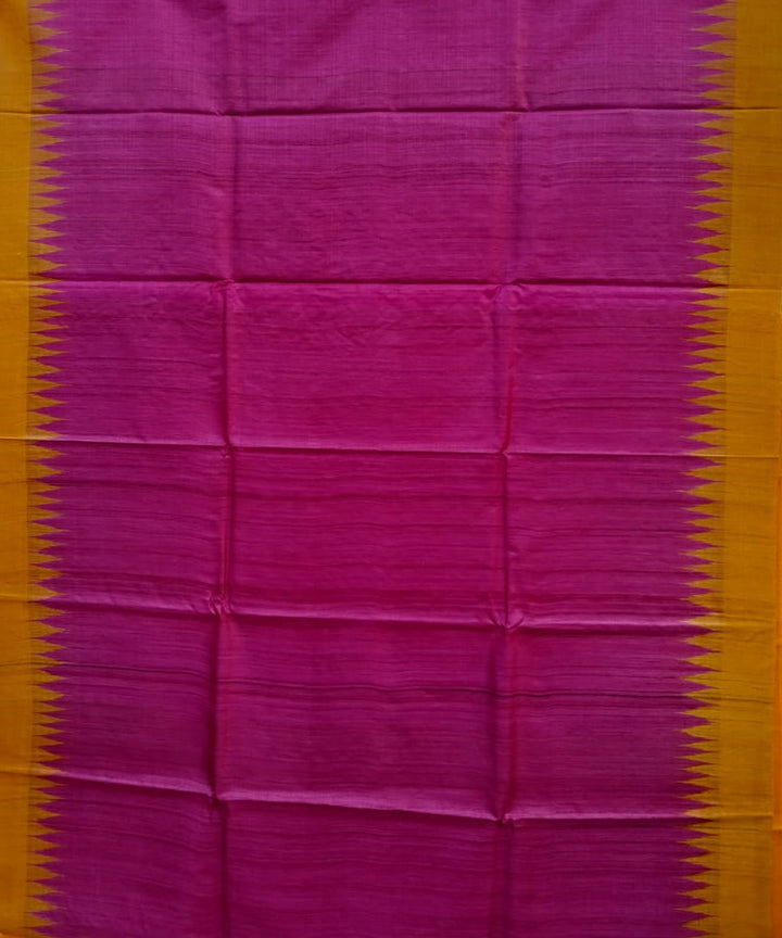 Purple rust tussar silk handloom gopalpur saree