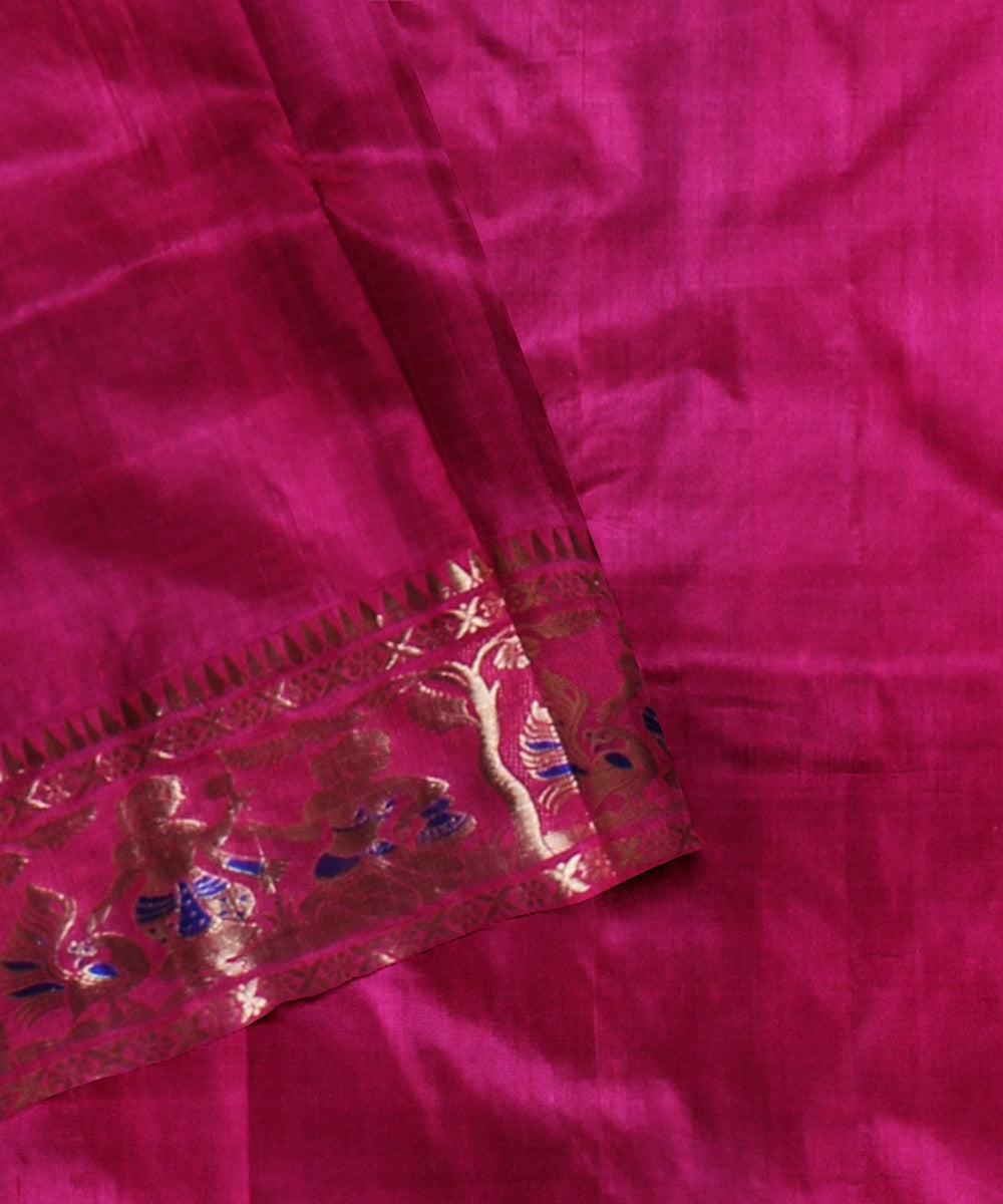 Pink handloom baluchari silk saree