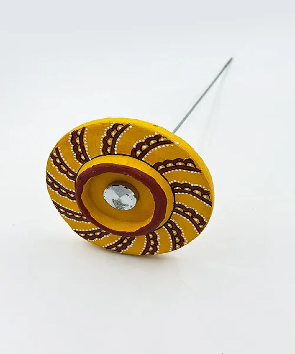Yellow handcrafted decor terracotta boom light- Set of 2