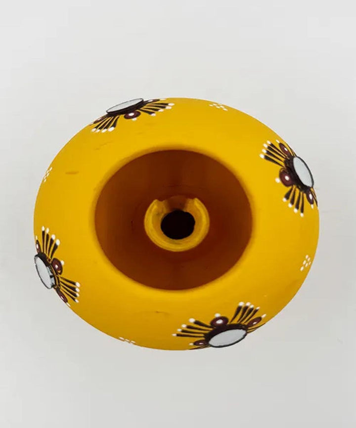 Yellow handcrafted decor terracotta Oil Lamp-Set of 2