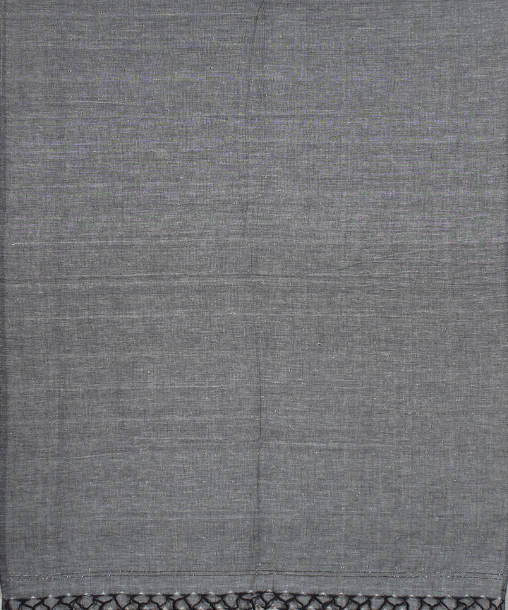 Grey handwoven cotton baragaon dupatta