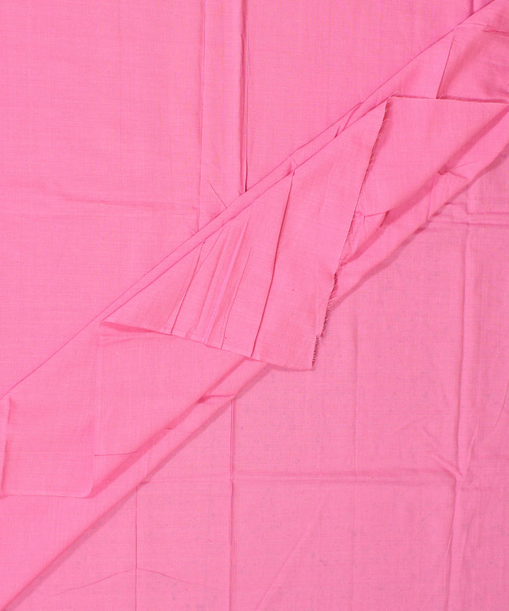 Hot pink plain handwoven cotton fabric