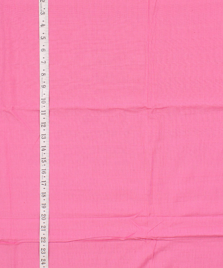 Hot pink plain handwoven cotton fabric