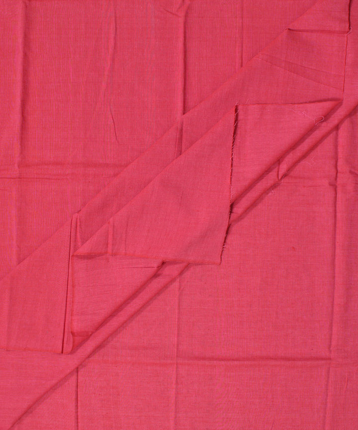 Cardinal red plain handwoven cotton fabric