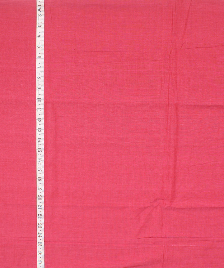 Cardinal red plain handwoven cotton fabric