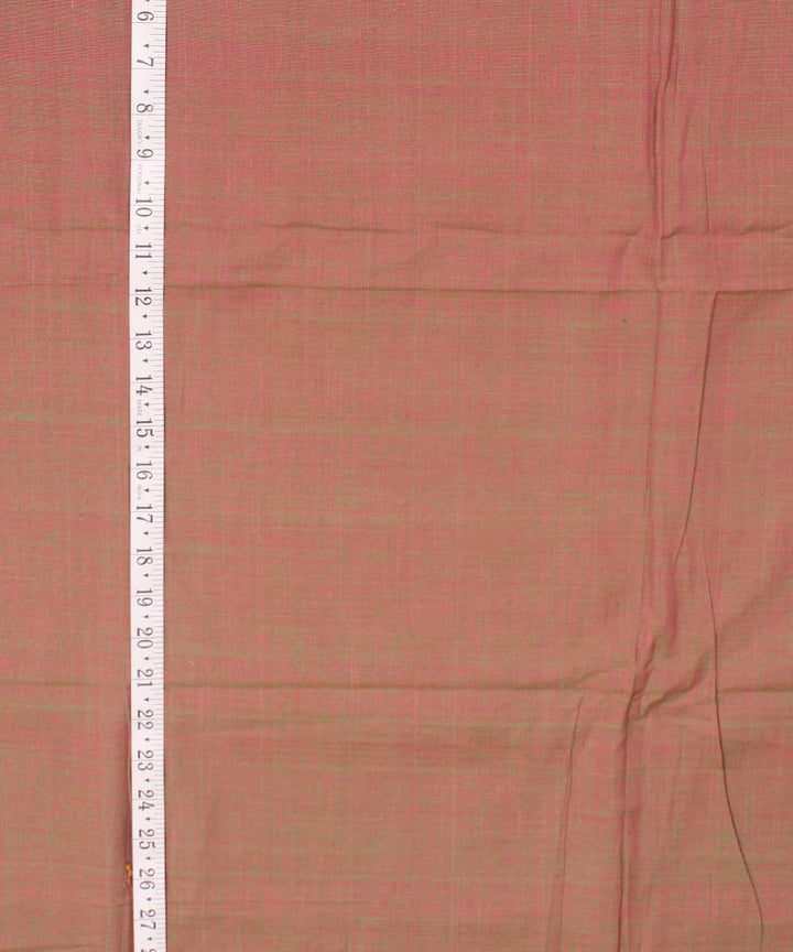 Pink light green double shaded handwoven cotton fabric
