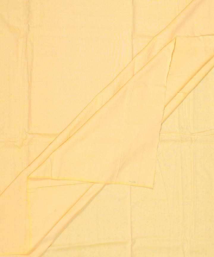 Canary yellow plain handwoven cotton fabric