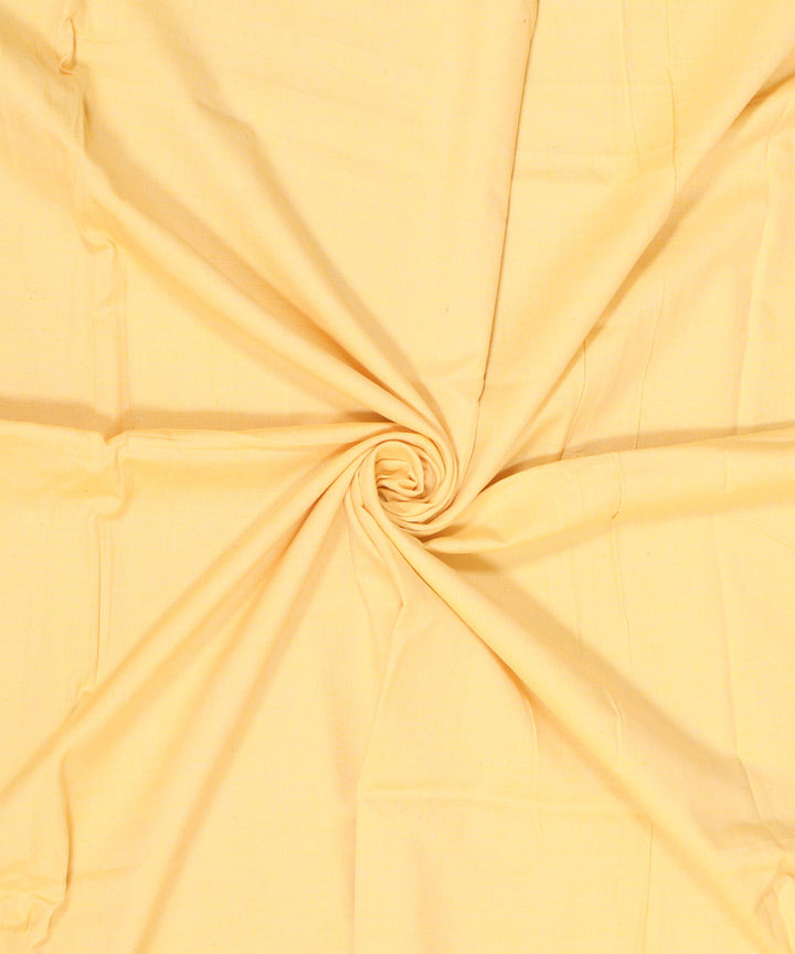 Canary yellow plain handwoven cotton fabric