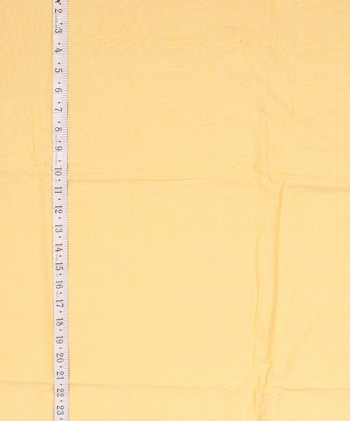 Canary yellow plain handwoven cotton fabric
