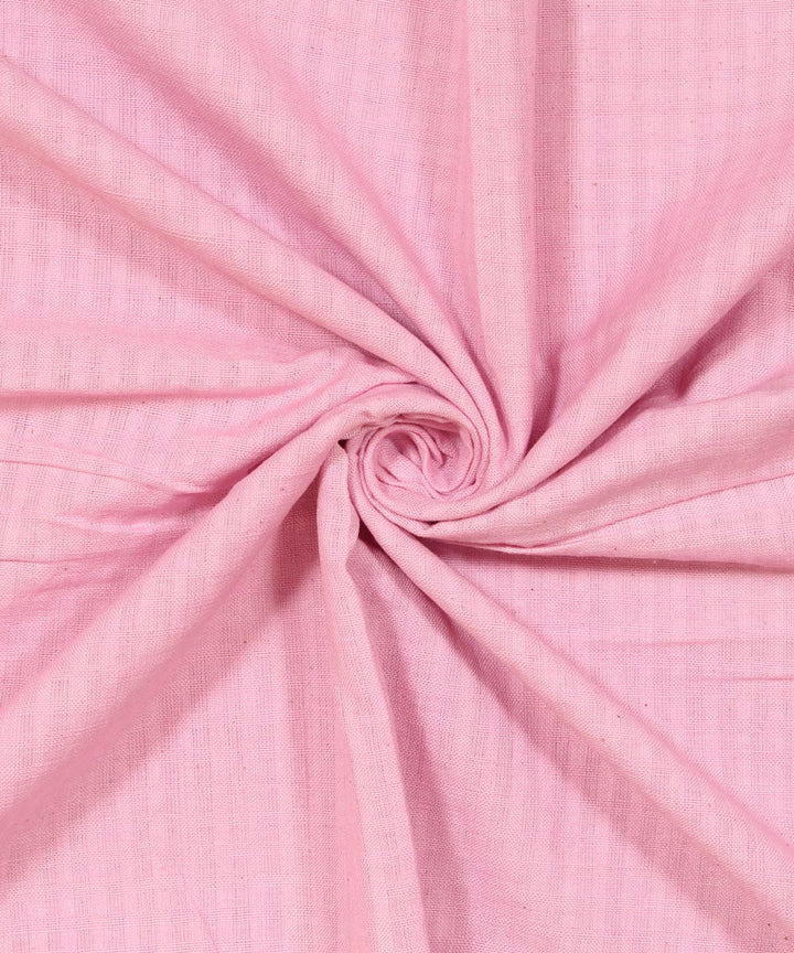 Pastel pink plain handwoven cotton fabric