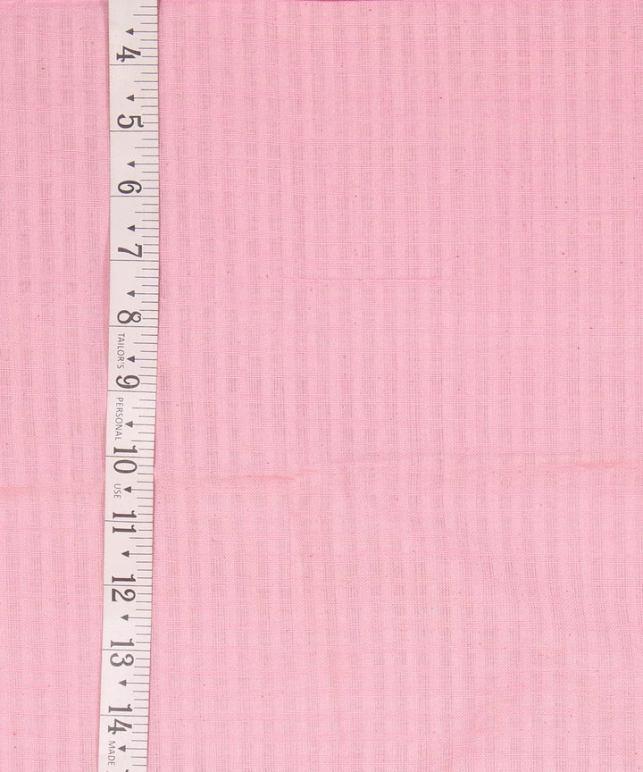 Pastel pink plain handwoven cotton fabric