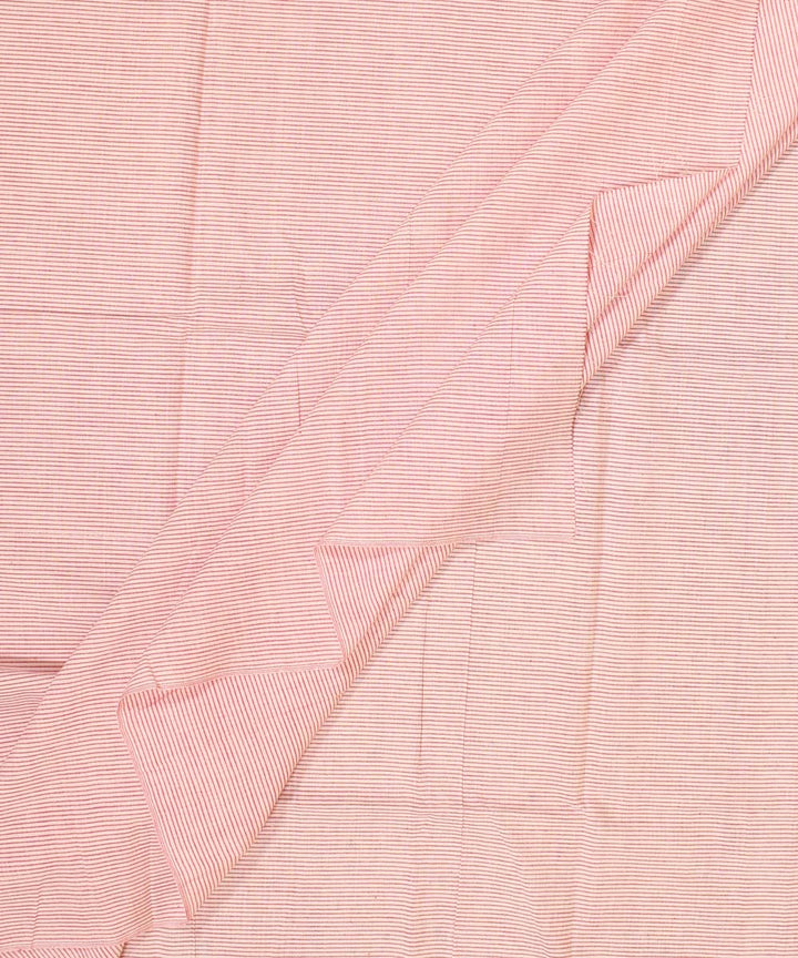 White red striped cotton handwoven fabric