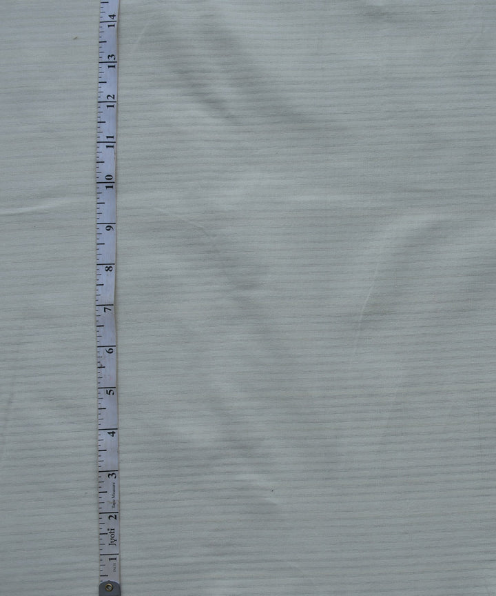 Cream self stripe 
 handwoven cotton fabric