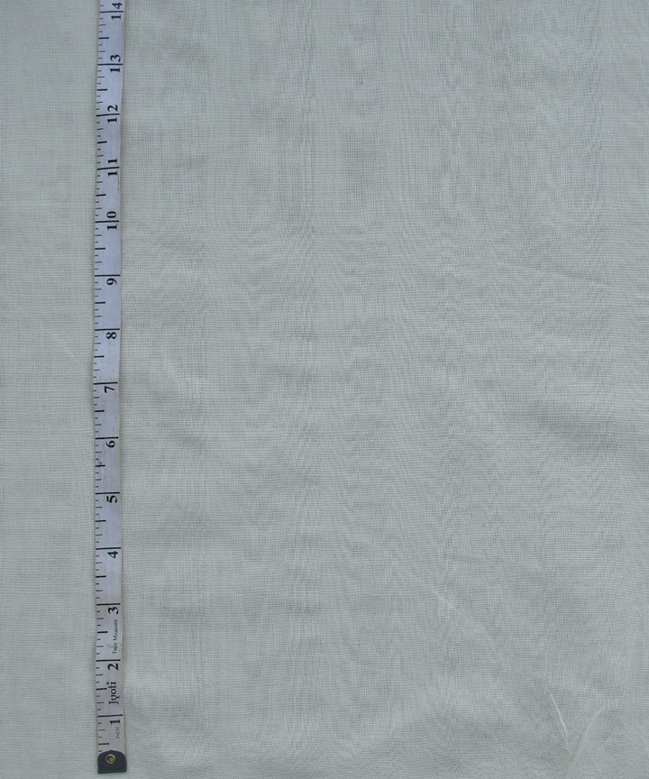 Cream plain cotton handwoven fabric