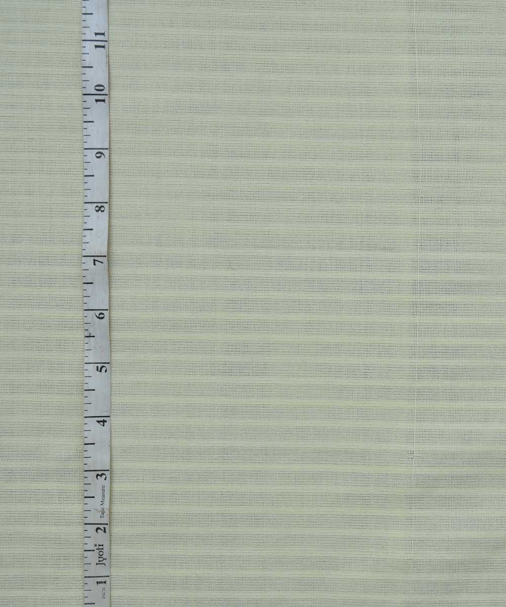 Cream self-stripe handwoven cotton fabric