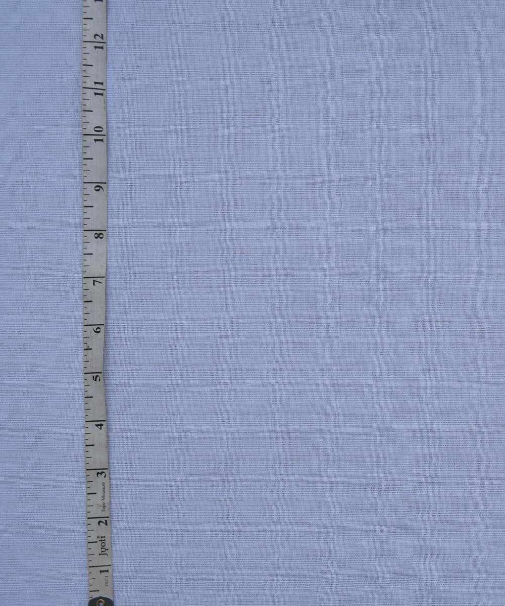 White textured handwoven cotton fabric