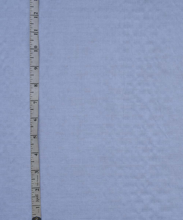 White textured handwoven cotton fabric