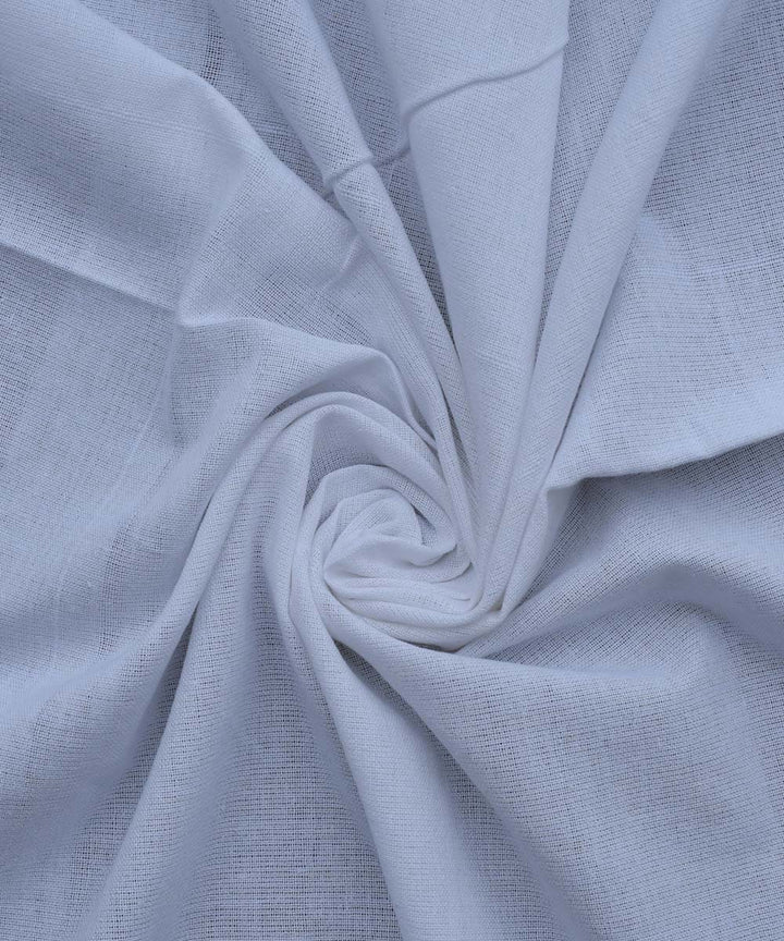 White handwoven cotton fabric